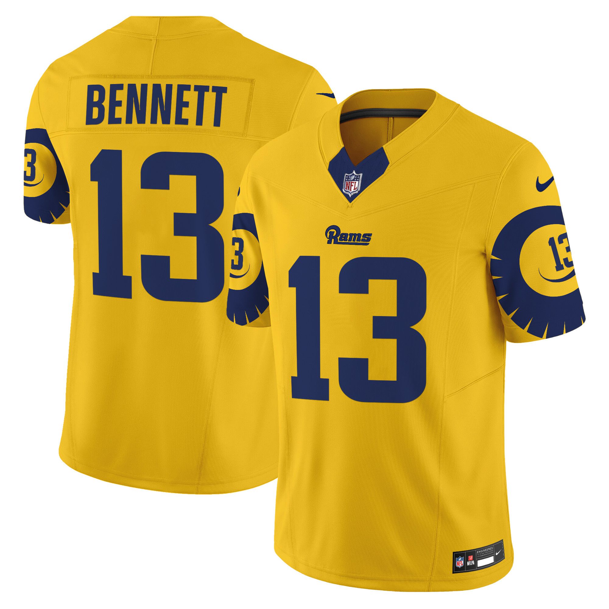 Men Los Angeles Rams #13 Bennett Yellow 2024 Nike Special Vapor Limited NFL Jersey->indianapolis colts->NFL Jersey